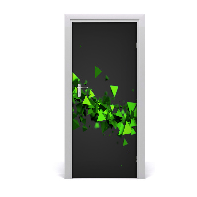 Papel de parede em porta Onda geométrica