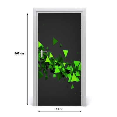 Papel de parede em porta Onda geométrica