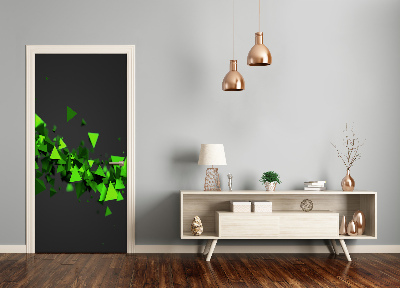 Papel de parede em porta Onda geométrica