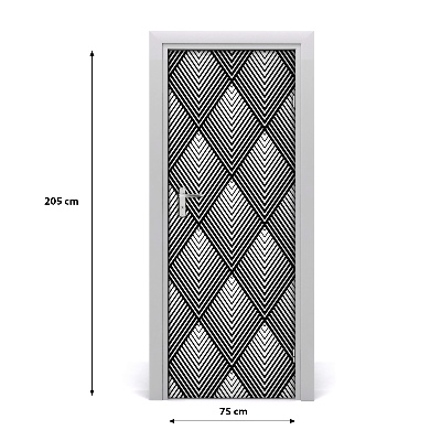 Adesivo em porta Fundo geométrico