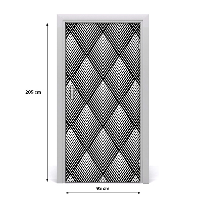 Adesivo em porta Fundo geométrico