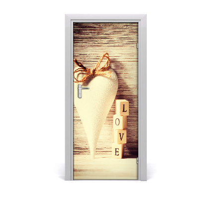 Papel de parede em porta Amor