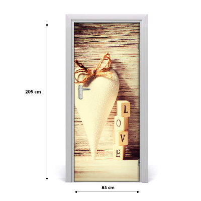 Papel de parede em porta Amor