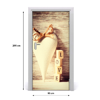 Papel de parede em porta Amor