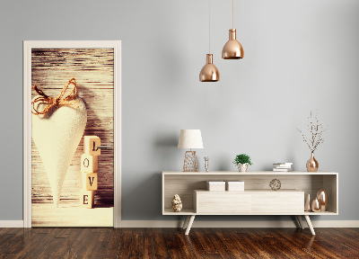 Papel de parede em porta Amor