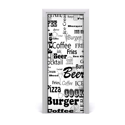 Autocolante para porta Cardápio do restaurante