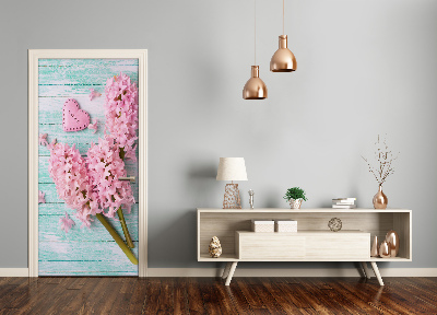 Autocolante para porta Flores lilases