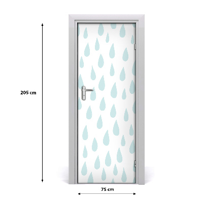 Papel de parede em porta Gotas