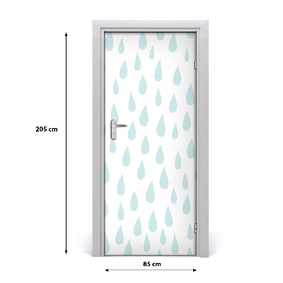 Papel de parede em porta Gotas