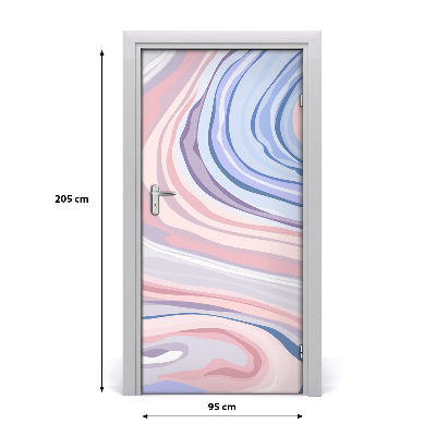 Adesivo em porta Ondas abstratas