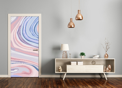 Adesivo em porta Ondas abstratas