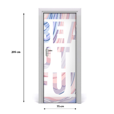 Adesivo em porta Lindo