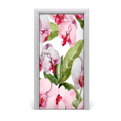 Autocolante para porta Orquídea