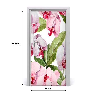 Autocolante para porta Orquídea