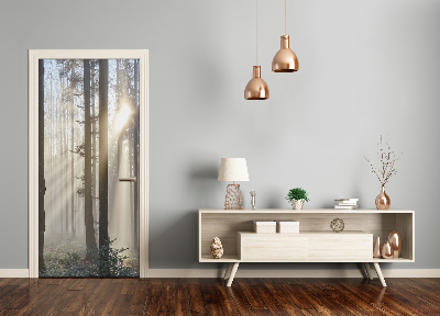 Autocolante para porta Nevoeiro na floresta