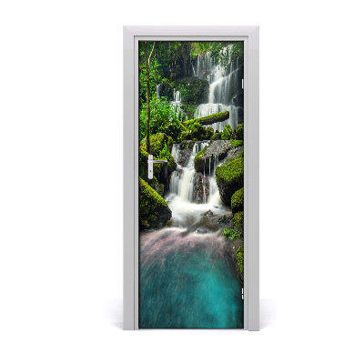 Adesivo em porta Cachoeira na selva