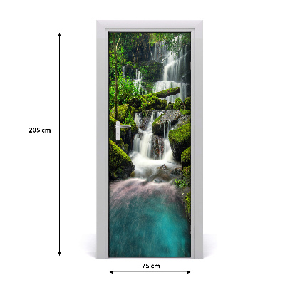 Adesivo em porta Cachoeira na selva