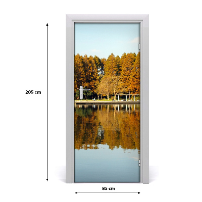 Autocolante para porta Parque no outono