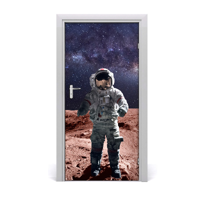 Papel de parede em porta Astronauta