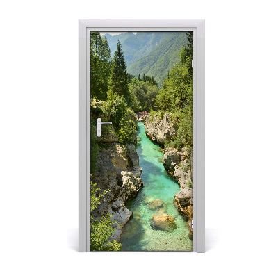 Adesivo em porta Riacho da montanha