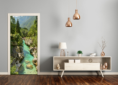 Adesivo em porta Riacho da montanha