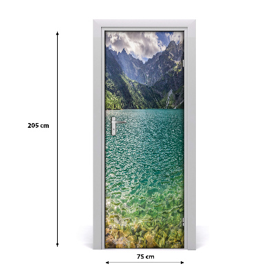 Autocolante para porta Lago nas montanhas