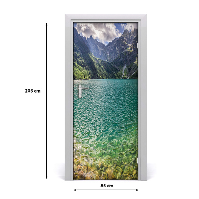 Autocolante para porta Lago nas montanhas