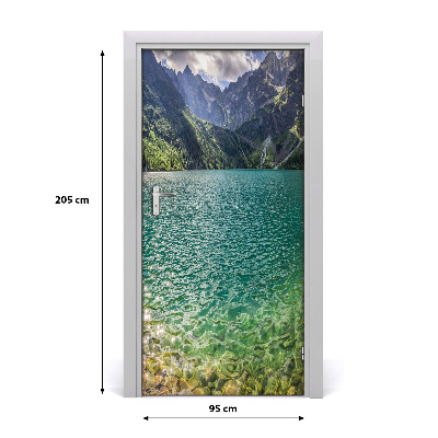Autocolante para porta Lago nas montanhas