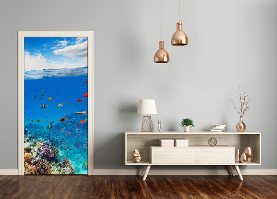 Autocolante para porta Recife de coral