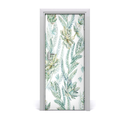 Adesivo em porta Padrão floral