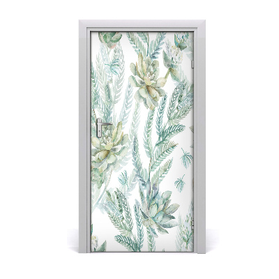 Adesivo em porta Padrão floral