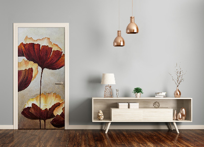 Adesivo em porta na porta de Maki