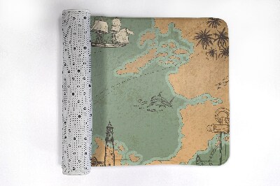 Tapete para casa de banho Mapa antigo