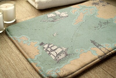 Tapete para casa de banho Mapa antigo
