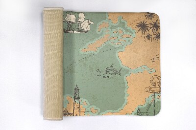 Tapete para casa de banho Mapa antigo