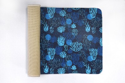 Tapete para casa de banho Recife de Coral Azul