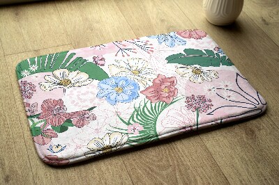 Tapete para casa de banho Flores coloridas