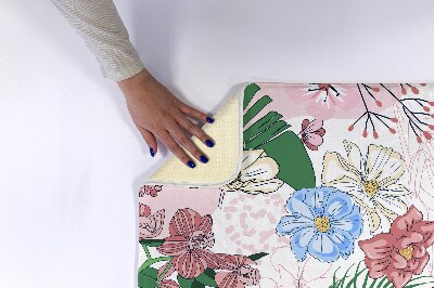 Tapete para casa de banho Flores coloridas