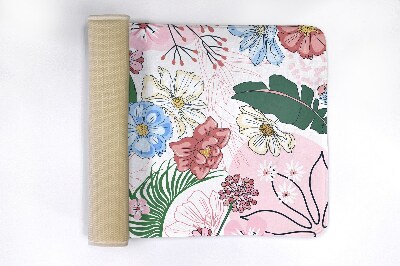 Tapete para casa de banho Flores coloridas