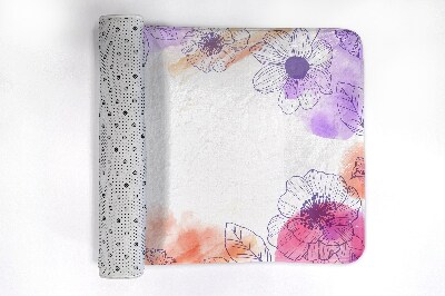 Tapete para wc Flores em aquarela