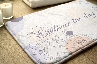 Tapete para casa de banho Arte de linha floral