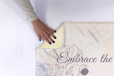 Tapete para casa de banho Arte de linha floral