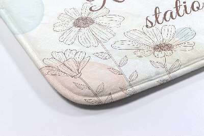 Tapete para banheira Arte de linha floral