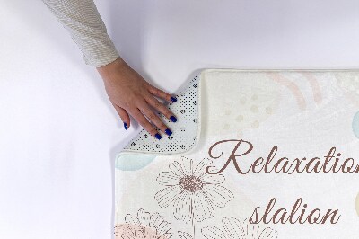 Tapete para banheira Arte de linha floral