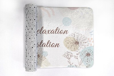 Tapete para banheira Arte de linha floral