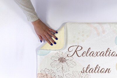 Tapete para banheira Arte de linha floral