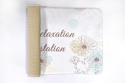 Tapete para banheira Arte de linha floral