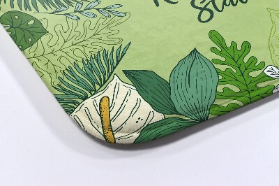 Tapete para banheira Folhas verdes