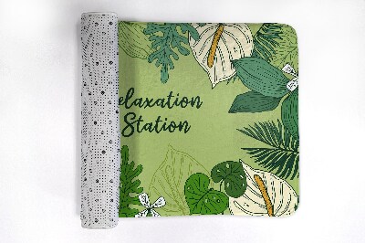 Tapete para banheira Folhas verdes