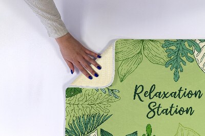 Tapete para banheira Folhas verdes